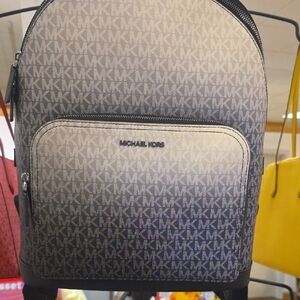 Michael Kors Monogram Gray Large Backpack